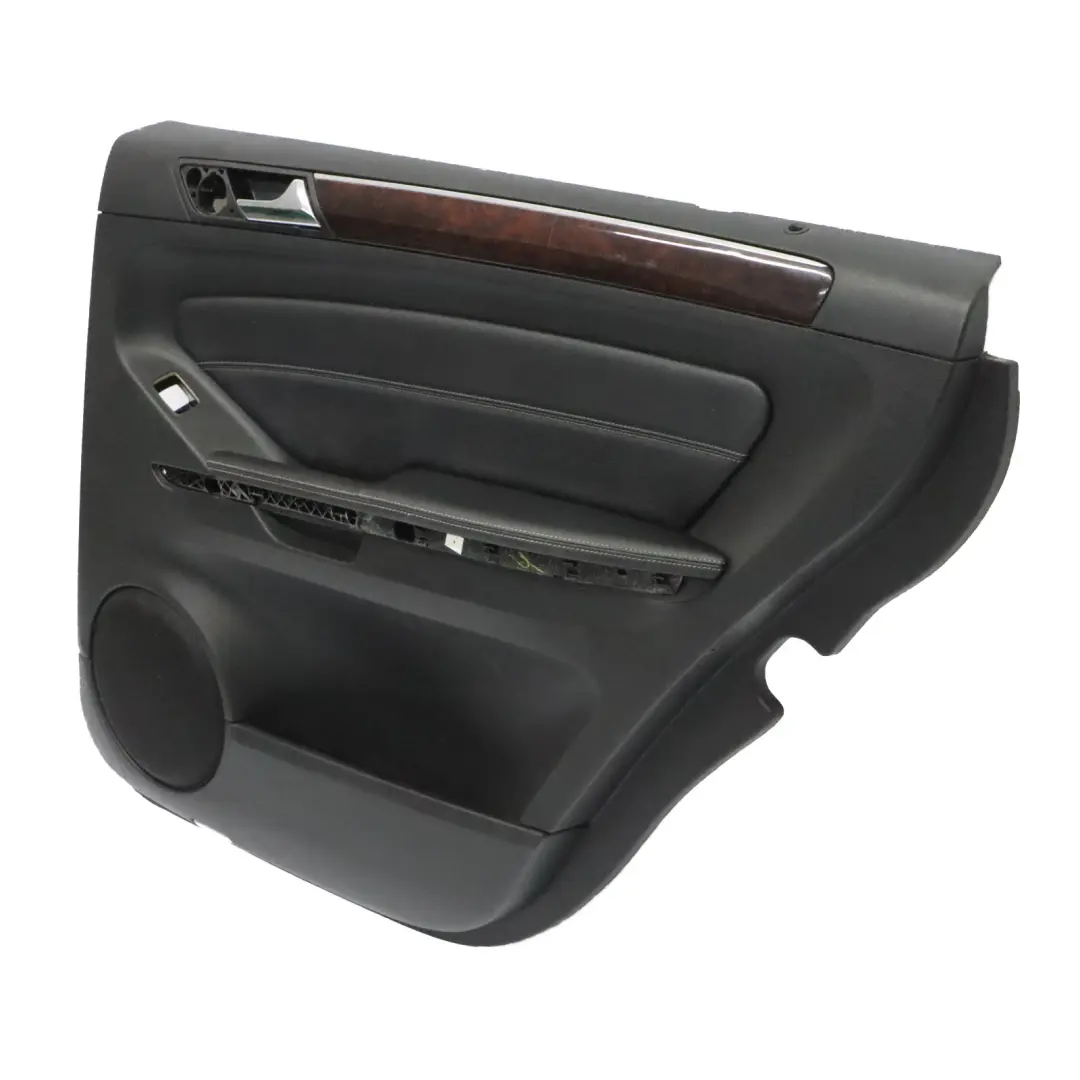 Right O/S Door Card Decor Strip Trim Silver Black Leather to Mercedes GL X164 Rear with Part number A1647300870 Mercedes GL X164 Rear Right O/S Door Card Decor Strip Trim Silver Black Leather - SKU A1647300870 - Part number A1647300870