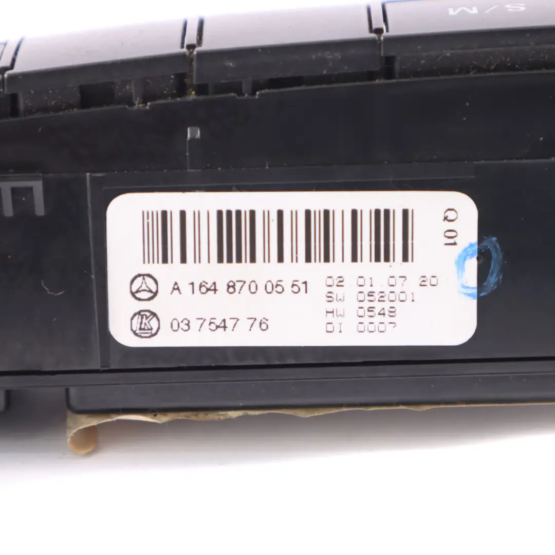 Schalter Mercedes X164 Armaturenbrett Schalter Panel Warnblinkanlage für mit Teilenummer A1648700551 Schalter Mercedes X164 Armaturenbrett Schalter Panel Warnblinkanlage - SKU A1648700551 - Teilenummer A1648700551