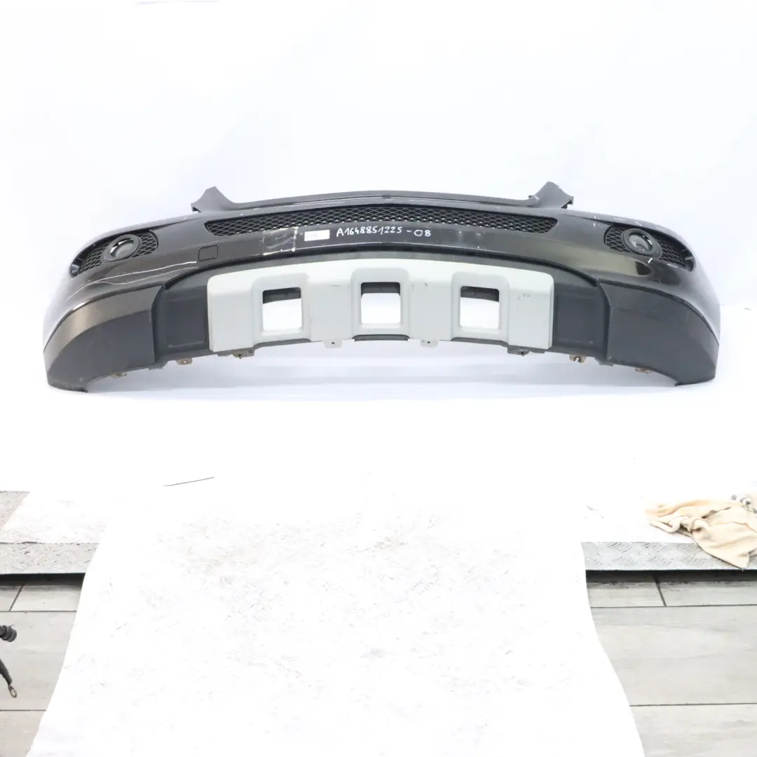 Front Bumper Trim Obsidian Black Metallic - 197 to Mercedes ML W164 with Part number A1648851225 Mercedes ML W164 Front Bumper Trim Obsidian Black Metallic - 197 - SKU A1648851225-OB - Part number A1648851225