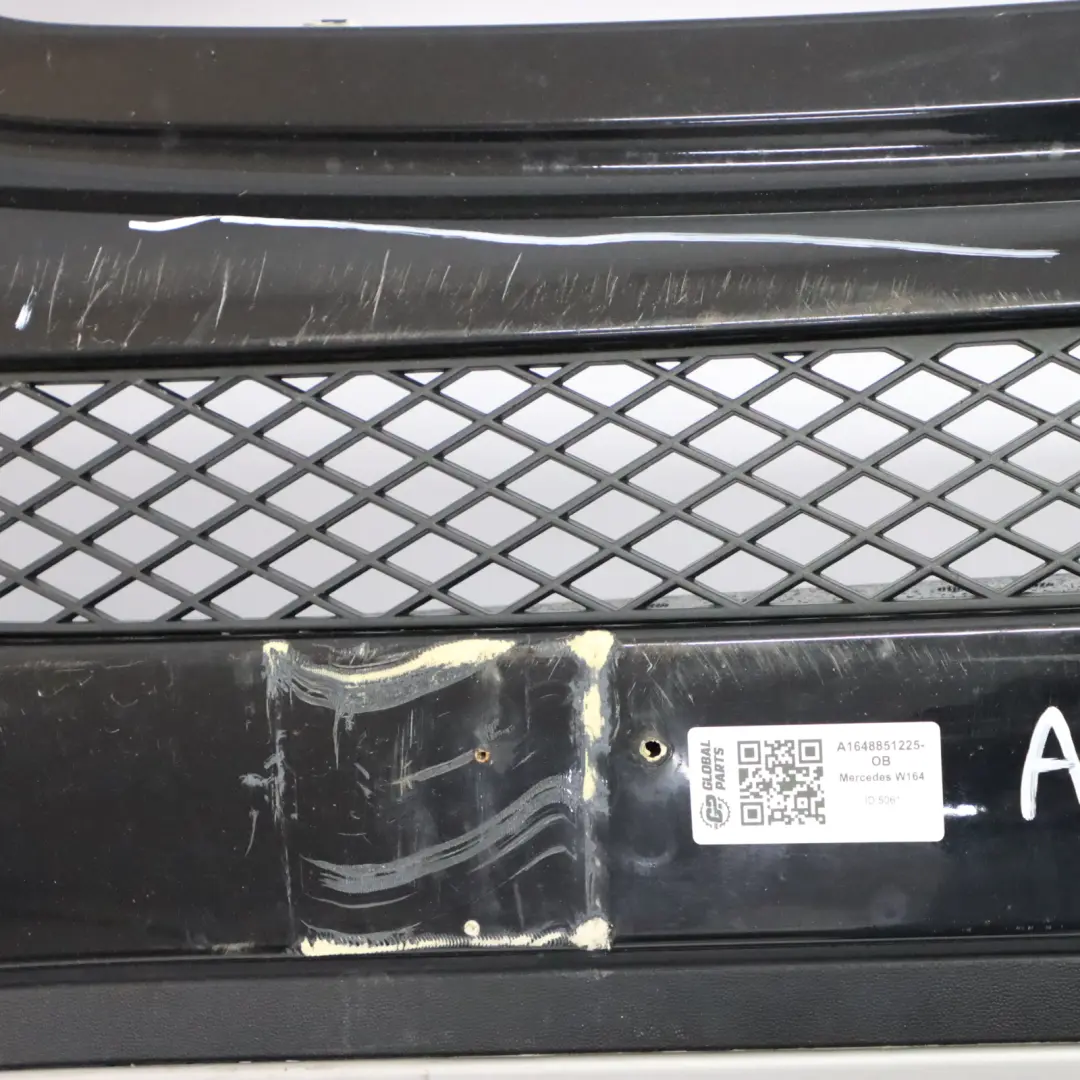 Front Bumper Trim Obsidian Black Metallic - 197 to Mercedes ML W164 with Part number A1648851225 Mercedes ML W164 Front Bumper Trim Obsidian Black Metallic - 197 - SKU A1648851225-OB - Part number A1648851225