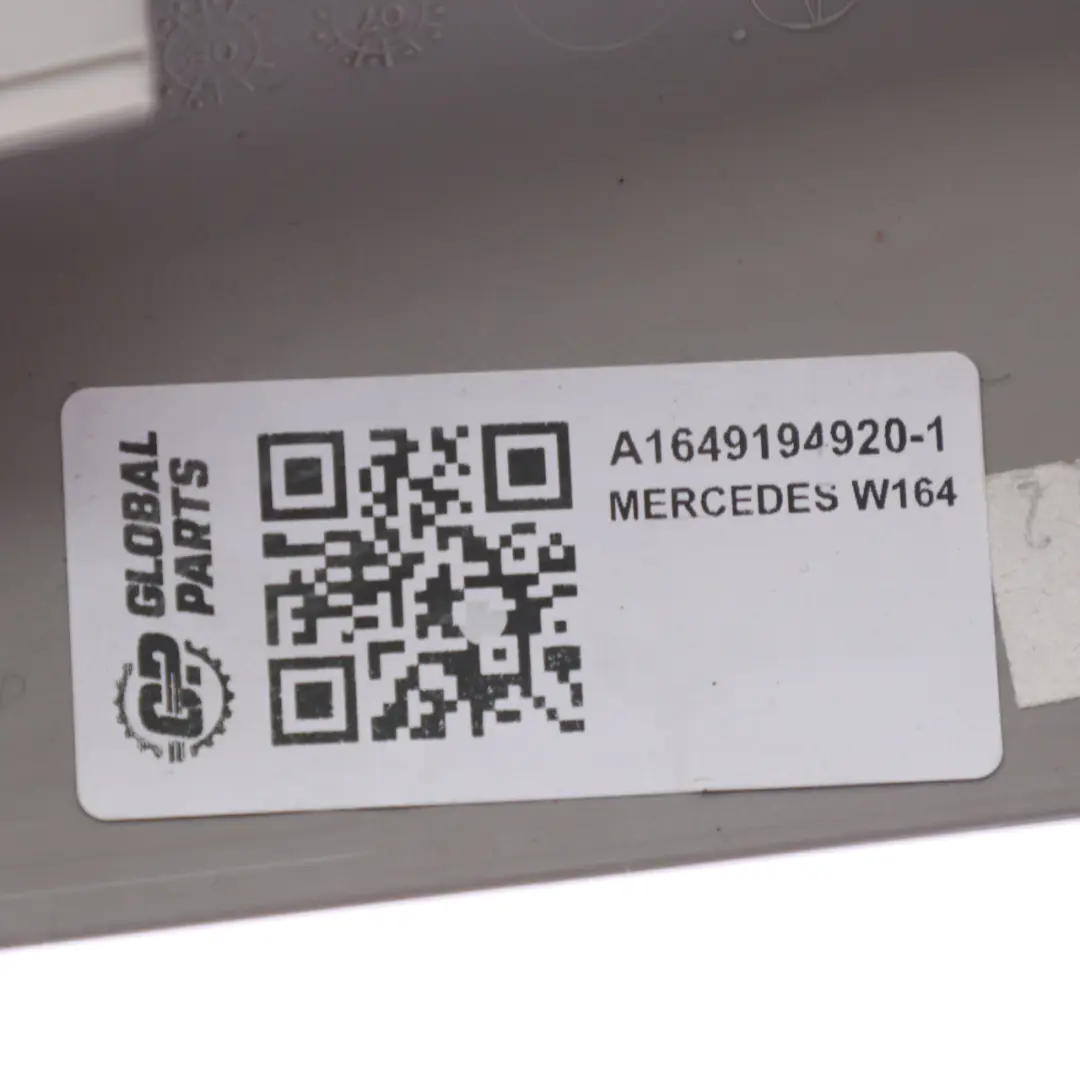Rail Cover Mercedes ML W164 Front Seat Left N/S Outside Trim Grey to Seat with Part number A1649194920 Seat Rail Cover Mercedes ML W164 Front Seat Left N/S Outside Trim Grey - SKU A1649194920-1 - Part number A1649194920