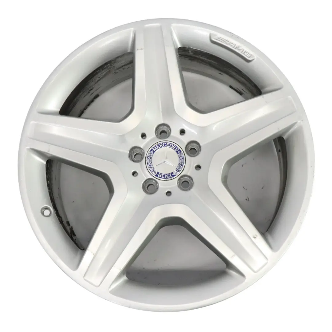 Plata AMG Llanta de aleación 20" 5 radios 9J ET:57 para Mercedes ML W166 con número de pieza A1664012002 Mercedes ML W166 Plata AMG Llanta de aleación 20" 5 radios 9J ET:57 - SKU A1664012002-2 - Número de pieza A1664012002