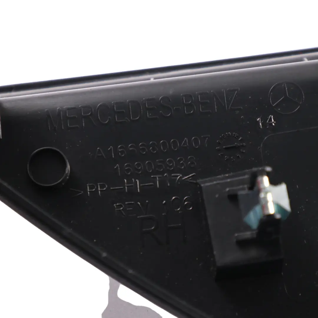 Dashboard End Cover Mercedes ML W166 Interior Panel Right Black to with Part number A1666800407 Dashboard End Cover Mercedes ML W166 Interior Panel Right Black - SKU A1666800407-1 - Part number A1666800407
