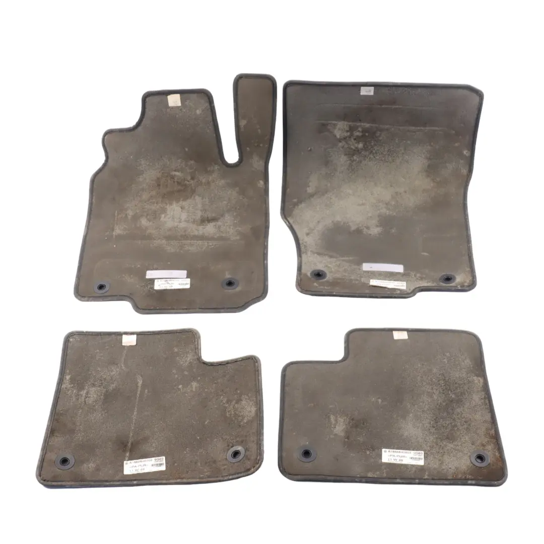 Floor Mats Interior Front Rear Cover Black Set to Mercedes W166 with Part number A1666800648 Mercedes W166 Floor Mats Interior Front Rear Cover Black Set - SKU A1666800648 - Part number A1666800648