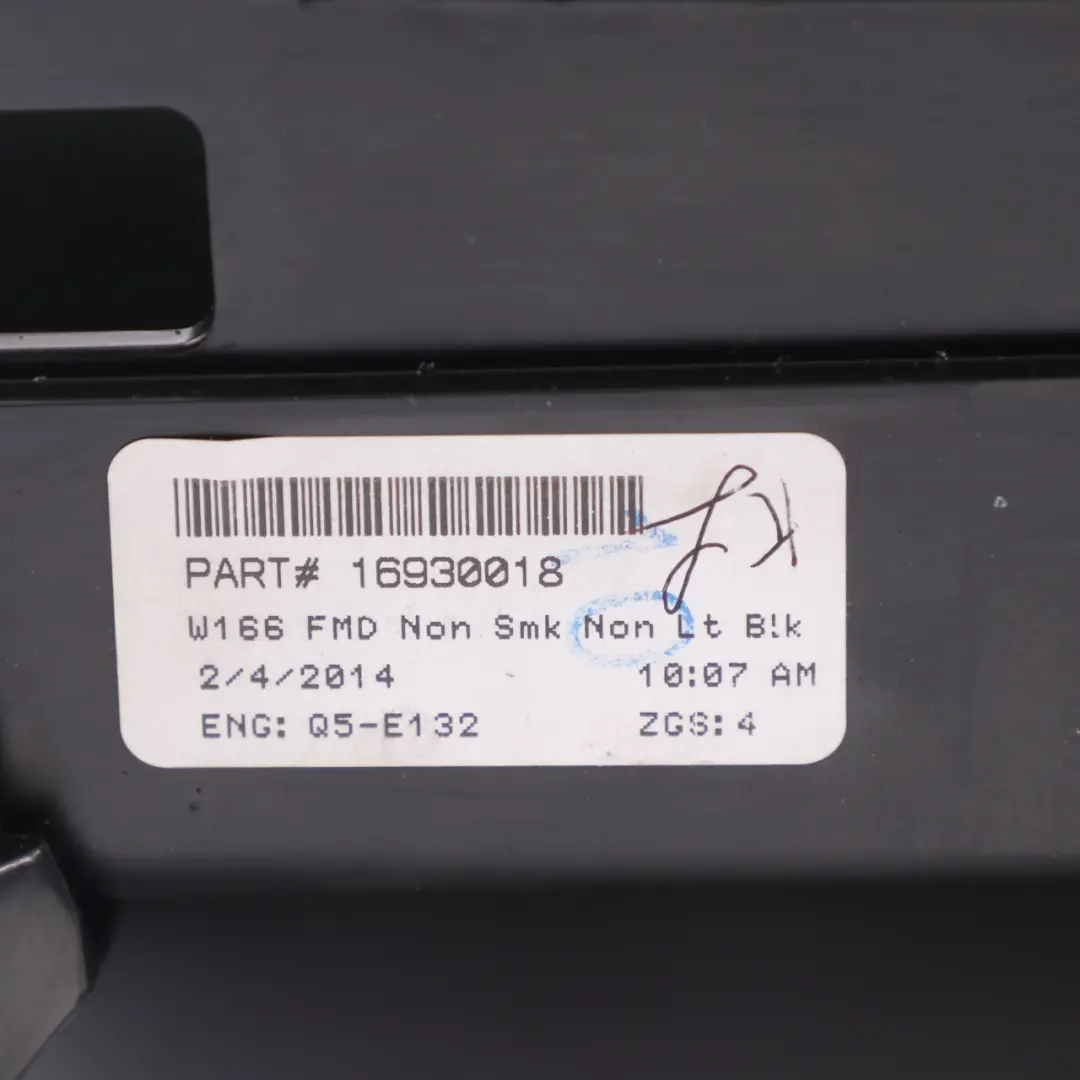 Centre Console Cup Holder Storage Trim Panel to Mercedes ML W166 with Part number A1666803814 Mercedes ML W166 Centre Console Cup Holder Storage Trim Panel - SKU A1666803814 - Part number A1666803814