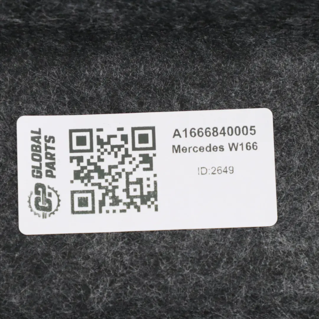  Pozzetto ruota scorta Mercedes W166 Inserto portaoggetti nel pianale bagagliaio - SKU A1666840005 - Numero di parte A1666840005