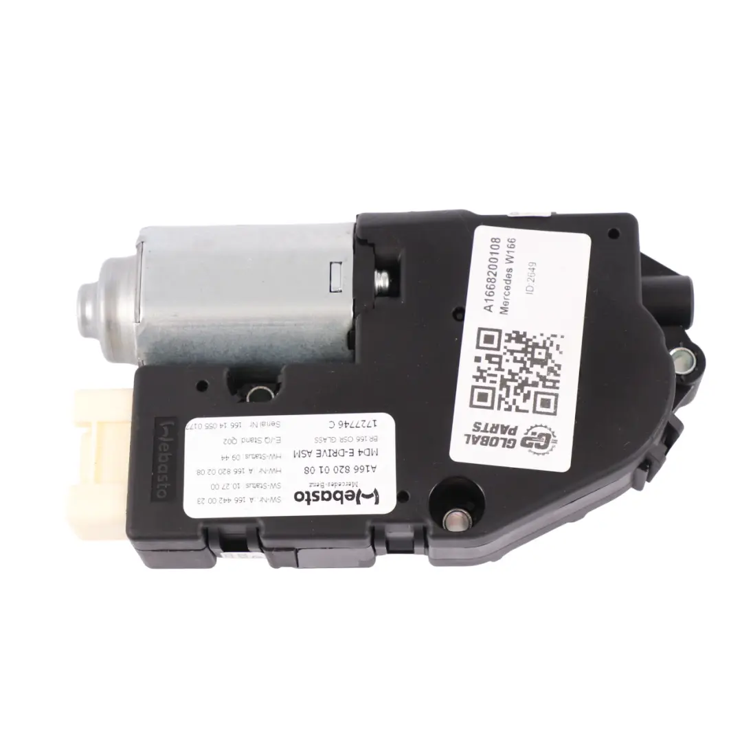 Mercedes ML W166 Techo corredizo panorámico Motor Actuador Unidad - SKU A1668200108 - Número de pieza A1668200108