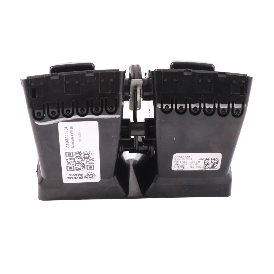  Bouche d'aération Mercedes ML W166 Buse d'aération arrière à tunnel central Noir - SKU A1668300554 - Numéro de pièce A1668300554