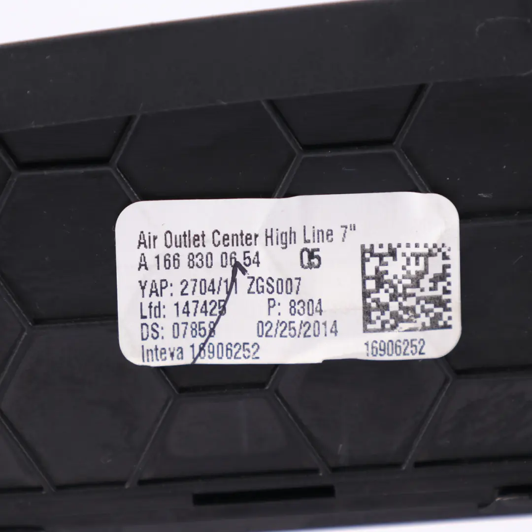 Lüf tungsgitter Mitte Armaturenbrett Anzeige rahmen für Mercedes ML W166 mit Teilenummer A1668300654 Mercedes ML W166 Lüf tungsgitter Mitte Armaturenbrett Anzeige rahmen - SKU A1668300654-1 - Teilenummer A1668300654