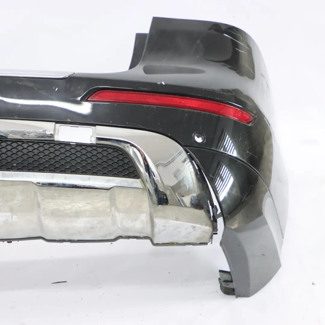 Bumper Rear Trim Panel Covering AMG Obsidian Black Metallic - 197 to Mercedes W166 with Part number A1668804440 Mercedes W166 Bumper Rear Trim Panel Covering AMG Obsidian Black Metallic - 197 - SKU A1668804440-OB - Part number A1668804440