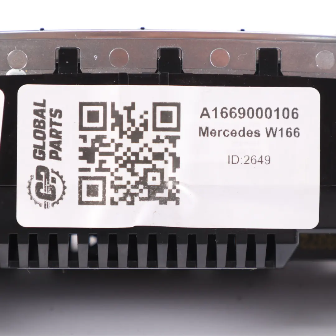 AC Switch Mercedes ML W166 Air Conditioning Blower Control Panel - SKU A1669000106 - Part number A1669000106