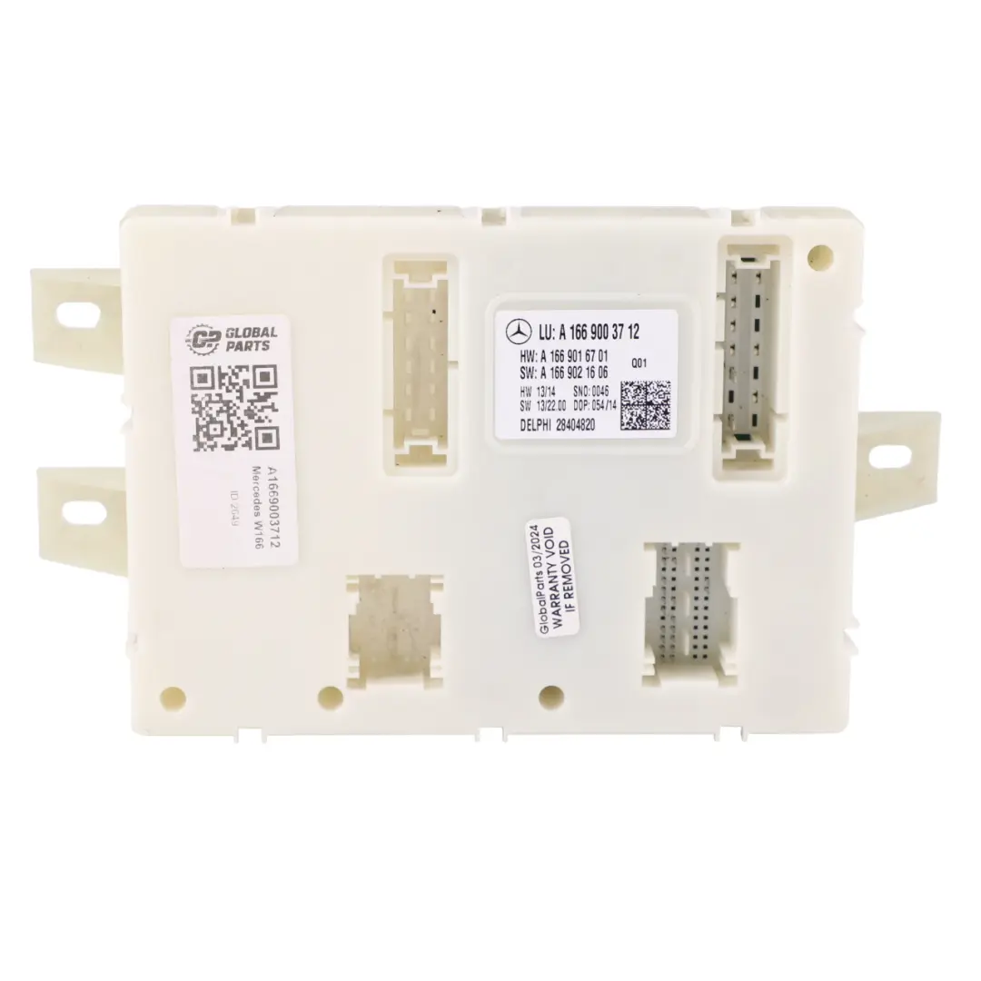 SAM Modul Steuergerät ECU für Mercedes ML W166 mit Teilenummer A1669003712 Mercedes ML W166 SAM Modul Steuergerät ECU - SKU A1669003712 - Teilenummer A1669003712