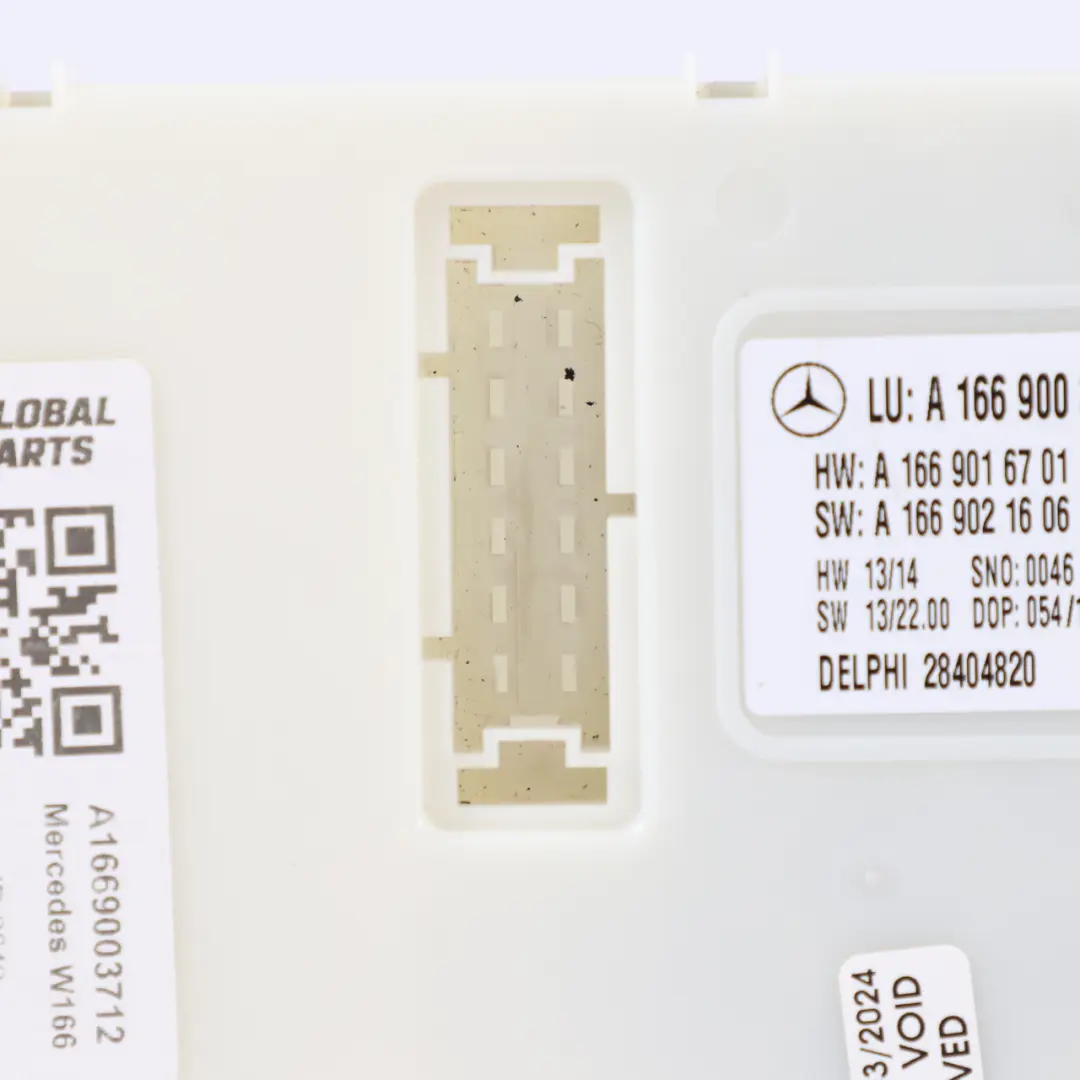 SAM Modulo Unità di controllo ECU per Mercedes ML W166 con numero di parte A1669003712 Mercedes ML W166 SAM Modulo Unità di controllo ECU - SKU A1669003712 - Numero di parte A1669003712