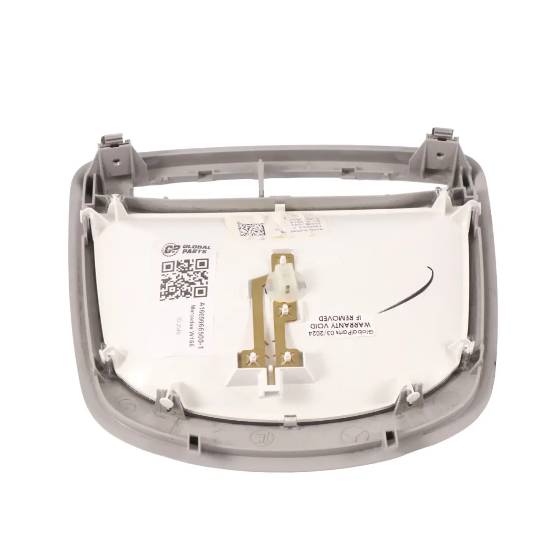Luce abitacolo Mercedes ML W166 Lampada tetto posteriore Grigio per con numero di parte A1669066500 Luce abitacolo Mercedes ML W166 Lampada tetto posteriore Grigio - SKU A1669066500-1 - Numero di parte A1669066500