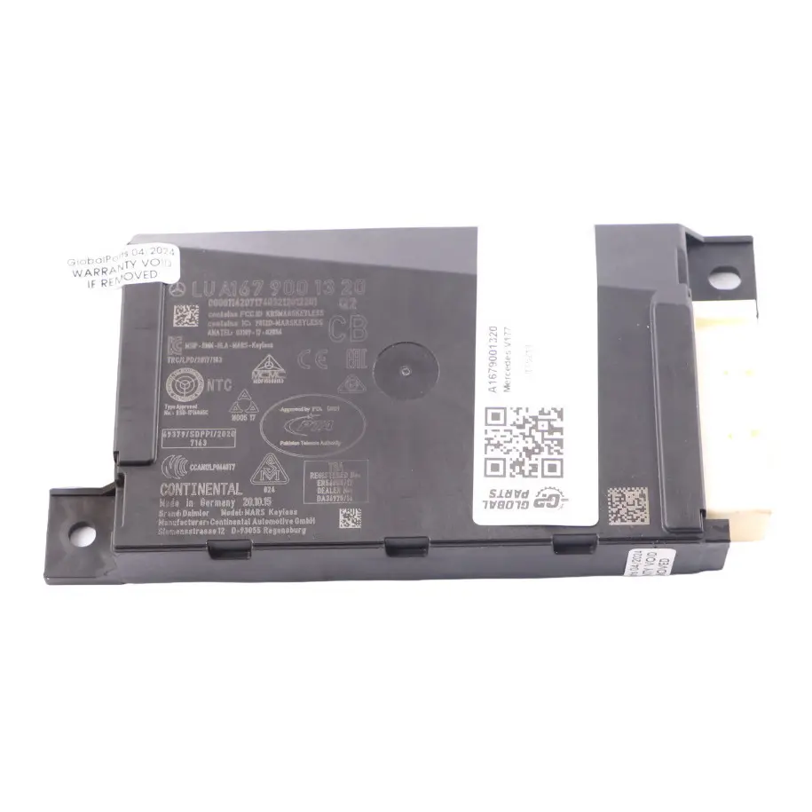 Module d'allumage Mercedes V177 Commutateur Unité contrôle sans clé pour à propos du numéro de pièce A1679001320 Module d'allumage Mercedes V177 Commutateur Unité contrôle sans clé - SKU A1679001320 - Numéro de pièce A1679001320