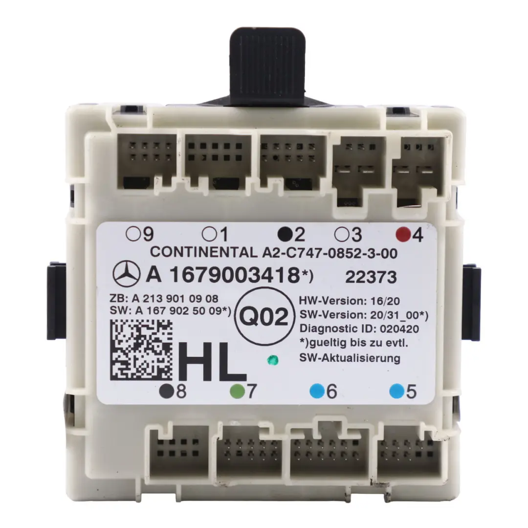 W257 Module Porte Arrière Gauche Contrôle ECU pour Mercedes W205 C253 à propos du numéro de pièce A1679003418 Mercedes W205 C253 W257 Module Porte Arrière Gauche Contrôle ECU - SKU A1679003418 - Numéro de pièce A1679003418