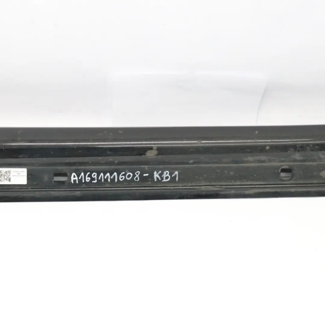 Mercedes W245 Side Skirt Door Sill Cover Right O/S Cosmic Black Metallic - 191 - SKU A1696111608-KB1 - Part number A1696111608