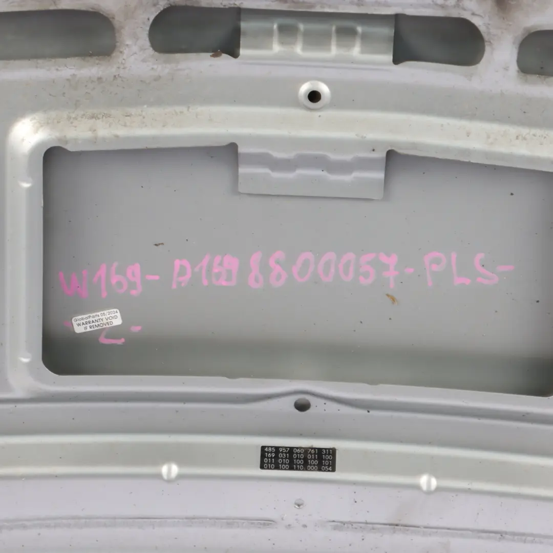 Hood Bonnet Trim Panelling Polar Silver Metallic - 761 Mercedes W169 - SKU A1698800057-PLS - Part number A1698800057