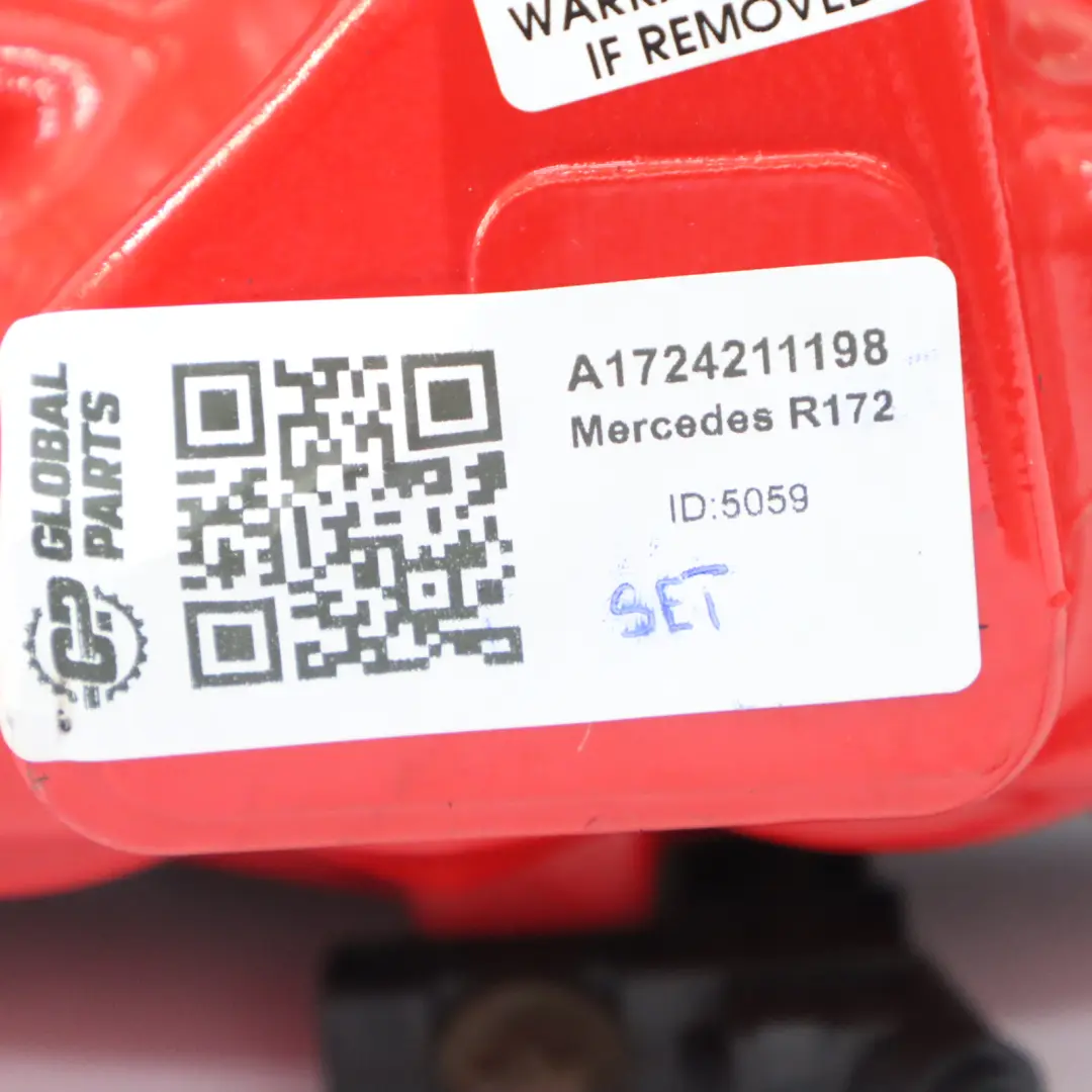 Bremssattel Mercedes R172 SLC 43 AMG Vorne Rechts Links Rot Satz für mit Teilenummer A1724211198 Bremssattel Mercedes R172 SLC 43 AMG Vorne Rechts Links Rot Satz - SKU A1724211198 - Teilenummer A1724211198