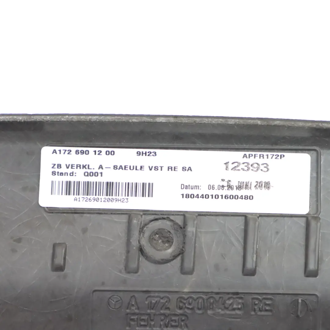 Trim A Colonna Interna Copertura Colonna Destra Nero per Mercedes R172 con numero di parte A1726901200 Mercedes R172 Trim A Colonna Interna Copertura Colonna Destra Nero - SKU a1726901200 - Numero di parte A1726901200