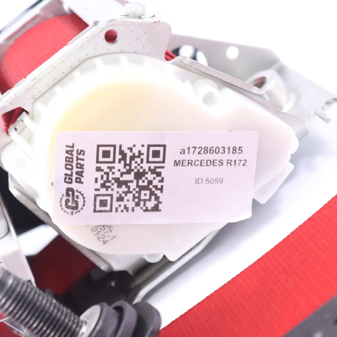  Cinturón de seguridad Mercedes SLK R172 Asiento delantero izquierdo Rojo - SKU A1728603185 - Número de pieza A1728601900