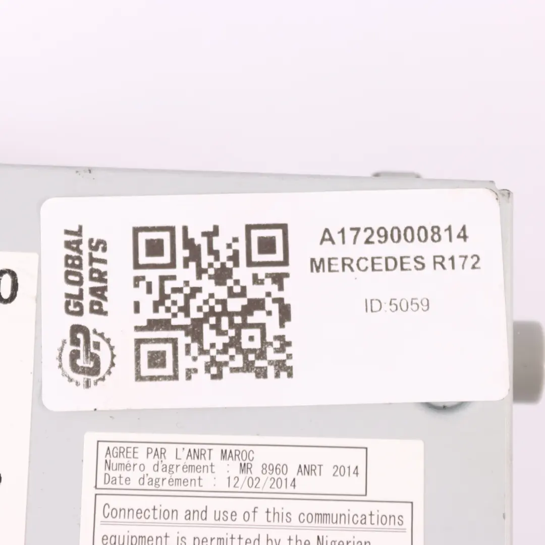 Panneau de commande de l'unité Radio Media Sat Nav pour Mercedes SLK R172 à propos du numéro de pièce A1729000814 Mercedes SLK R172 Panneau de commande de l'unité Radio Media Sat Nav - SKU A1729000814 - Numéro de pièce A1729000814