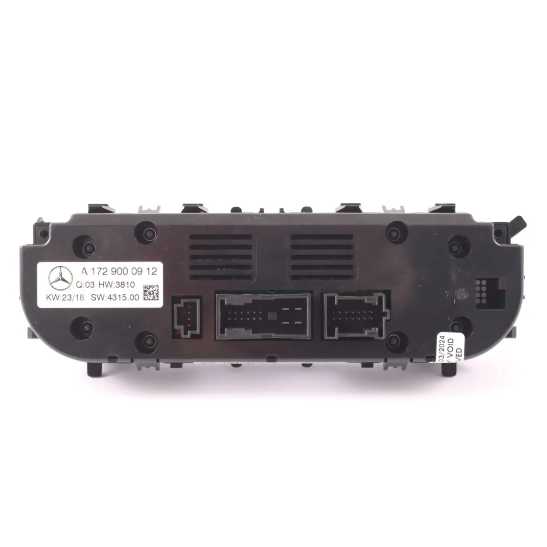  Interruttore AC Mercedes R172 Aria condizionata Pannello controllo - SKU A1729000912 - Numero di parte A1729000912