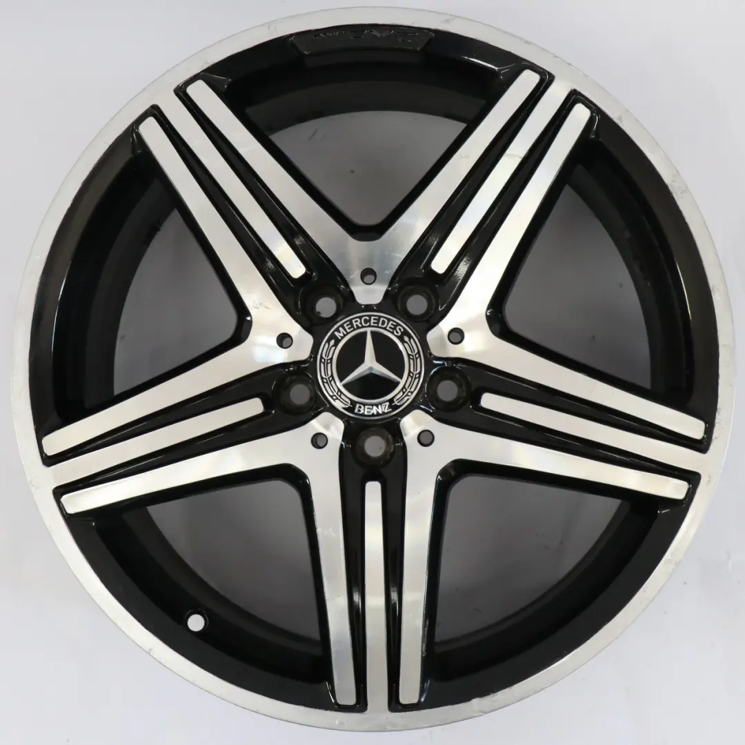 Alloy Rim 18" 5 Double Spoke ET:48 8J to Mercedes W176 AMG Wheel with Part number A1764010402 Mercedes W176 AMG Wheel Alloy Rim 18" 5 Double Spoke ET:48 8J - SKU A1764010402-6 - Part number A1764010402