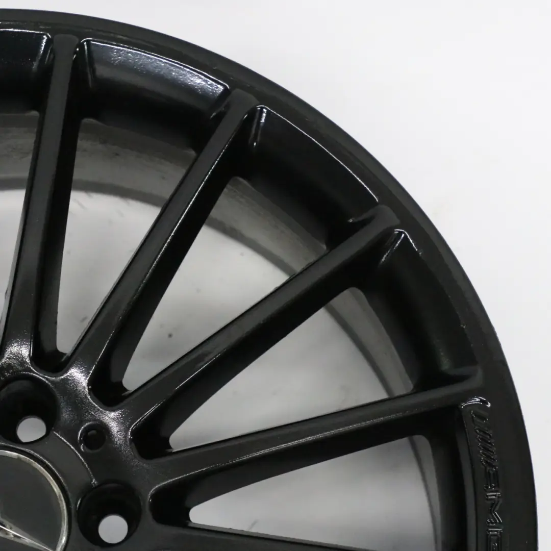 Alloy Rim 19" 16 Spoke ET:48 8J to Mercedes C117 W176 AMG Black Wheel with Part number A1764010502 Mercedes C117 W176 AMG Black Wheel Alloy Rim 19" 16 Spoke ET:48 8J - SKU A1764010502-3 - Part number A1764010502