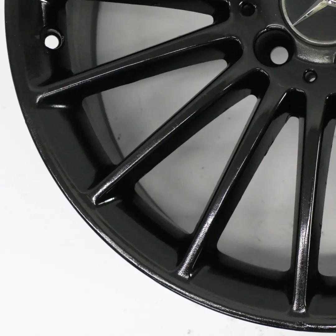 Alloy Rim 19" 16 Spoke ET:48 8J to Mercedes C117 W176 AMG Black Wheel with Part number A1764010502 Mercedes C117 W176 AMG Black Wheel Alloy Rim 19" 16 Spoke ET:48 8J - SKU A1764010502-3 - Part number A1764010502