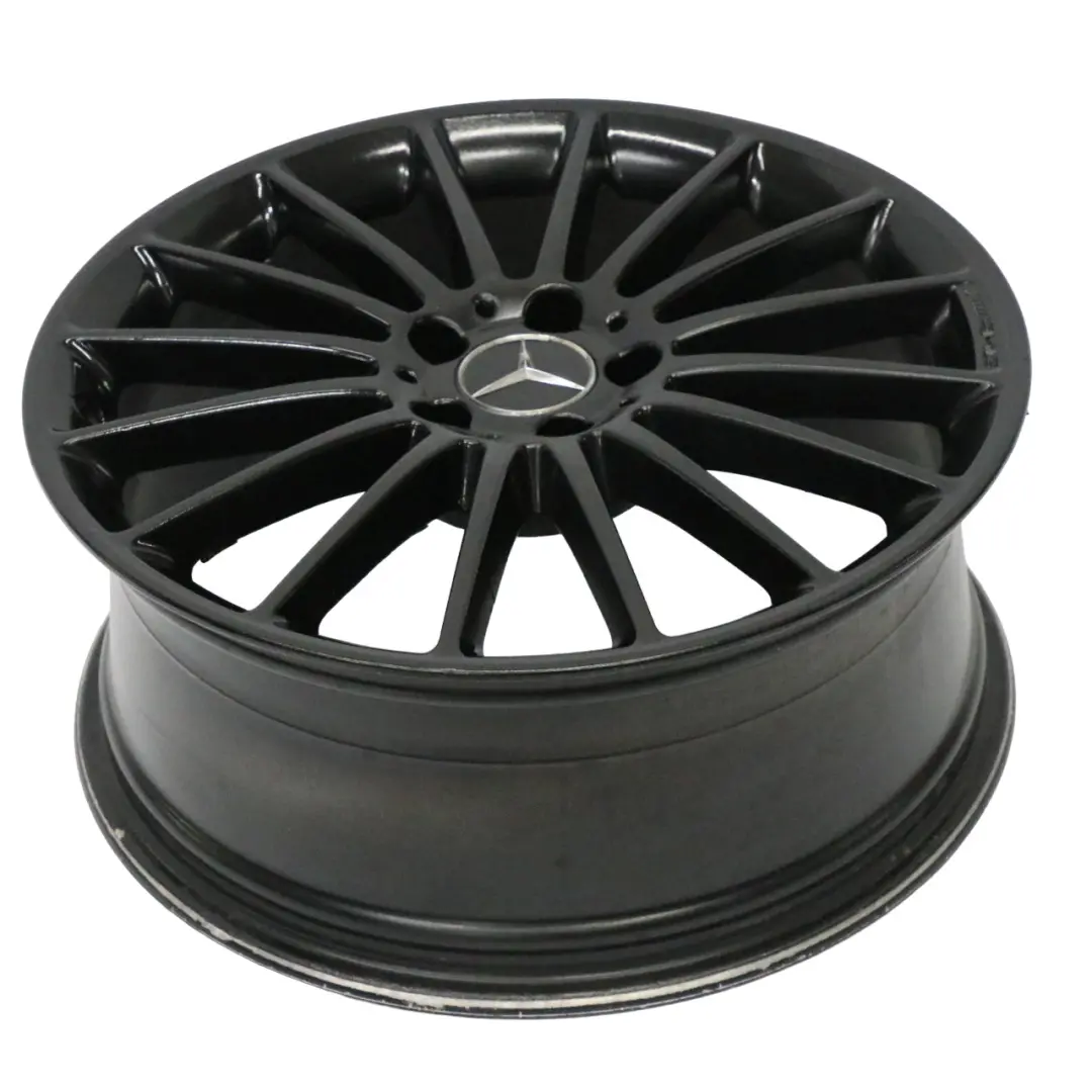Alloy Rim 19" 16 Spoke ET:48 8J to Mercedes C117 W176 AMG Black Wheel with Part number A1764010502 Mercedes C117 W176 AMG Black Wheel Alloy Rim 19" 16 Spoke ET:48 8J - SKU A1764010502-3 - Part number A1764010502
