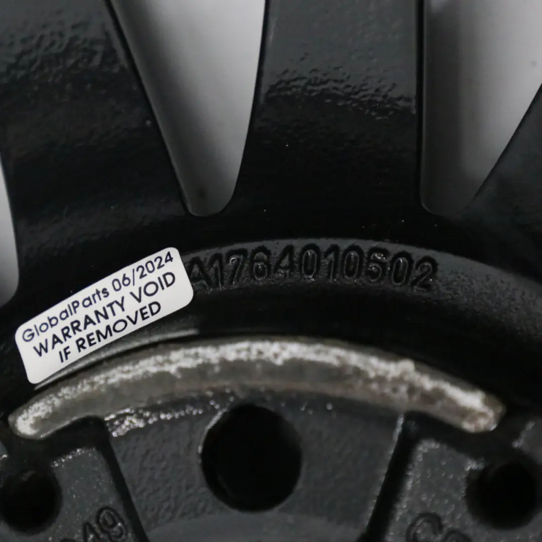 Alloy Rim 19" 16 Spoke ET:48 8J to Mercedes C117 W176 AMG Black Wheel with Part number A1764010502 Mercedes C117 W176 AMG Black Wheel Alloy Rim 19" 16 Spoke ET:48 8J - SKU A1764010502-4 - Part number A1764010502