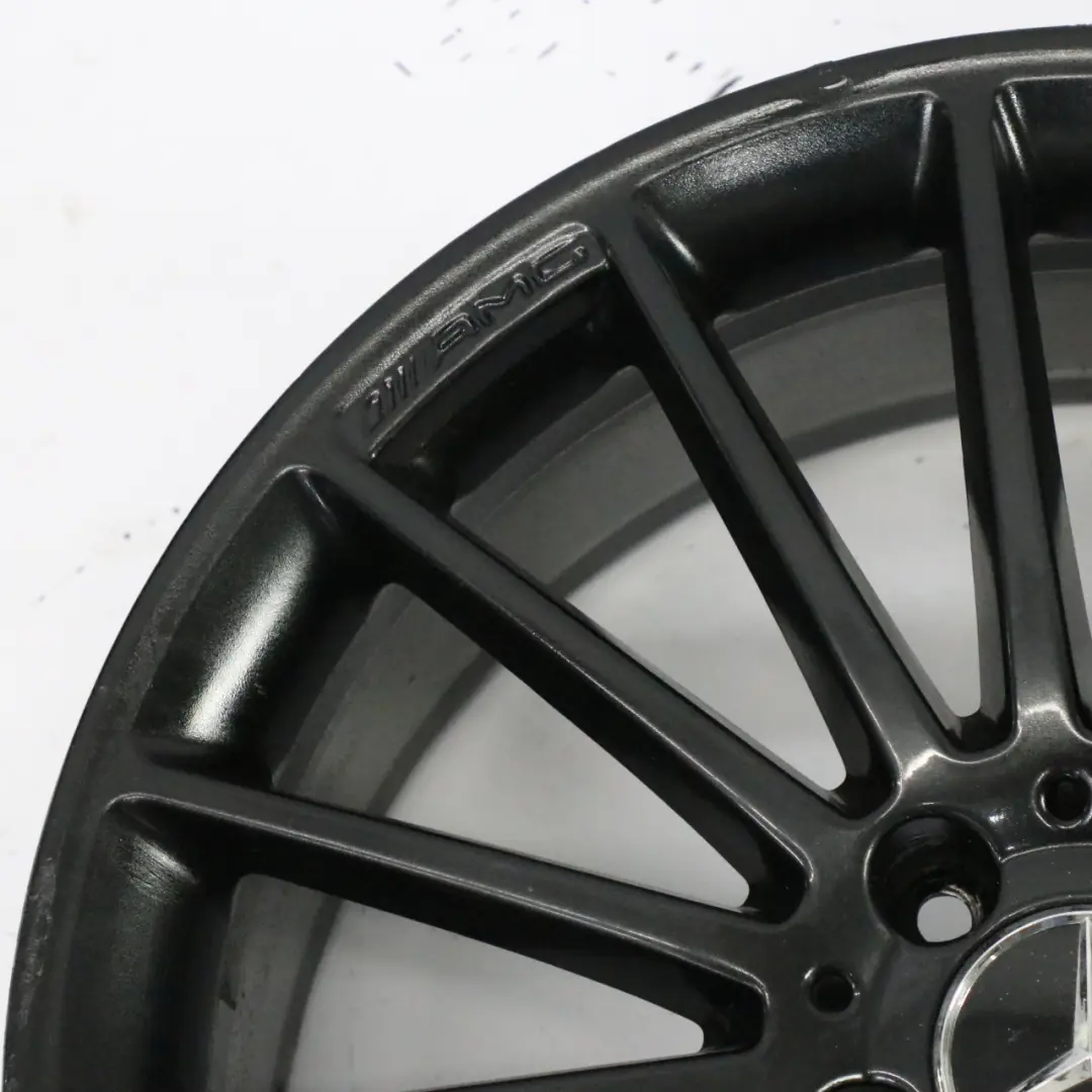 Alloy Rim 19" 16 Spoke ET:48 8J to Mercedes C117 W176 AMG Black Wheel with Part number A1764010502 Mercedes C117 W176 AMG Black Wheel Alloy Rim 19" 16 Spoke ET:48 8J - SKU A1764010502-4 - Part number A1764010502