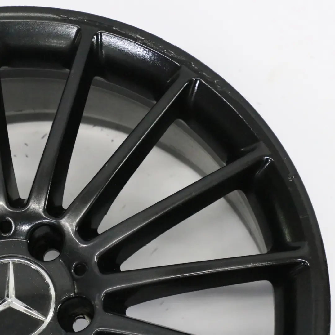 Alloy Rim 19" 16 Spoke ET:48 8J to Mercedes C117 W176 AMG Black Wheel with Part number A1764010502 Mercedes C117 W176 AMG Black Wheel Alloy Rim 19" 16 Spoke ET:48 8J - SKU A1764010502-4 - Part number A1764010502