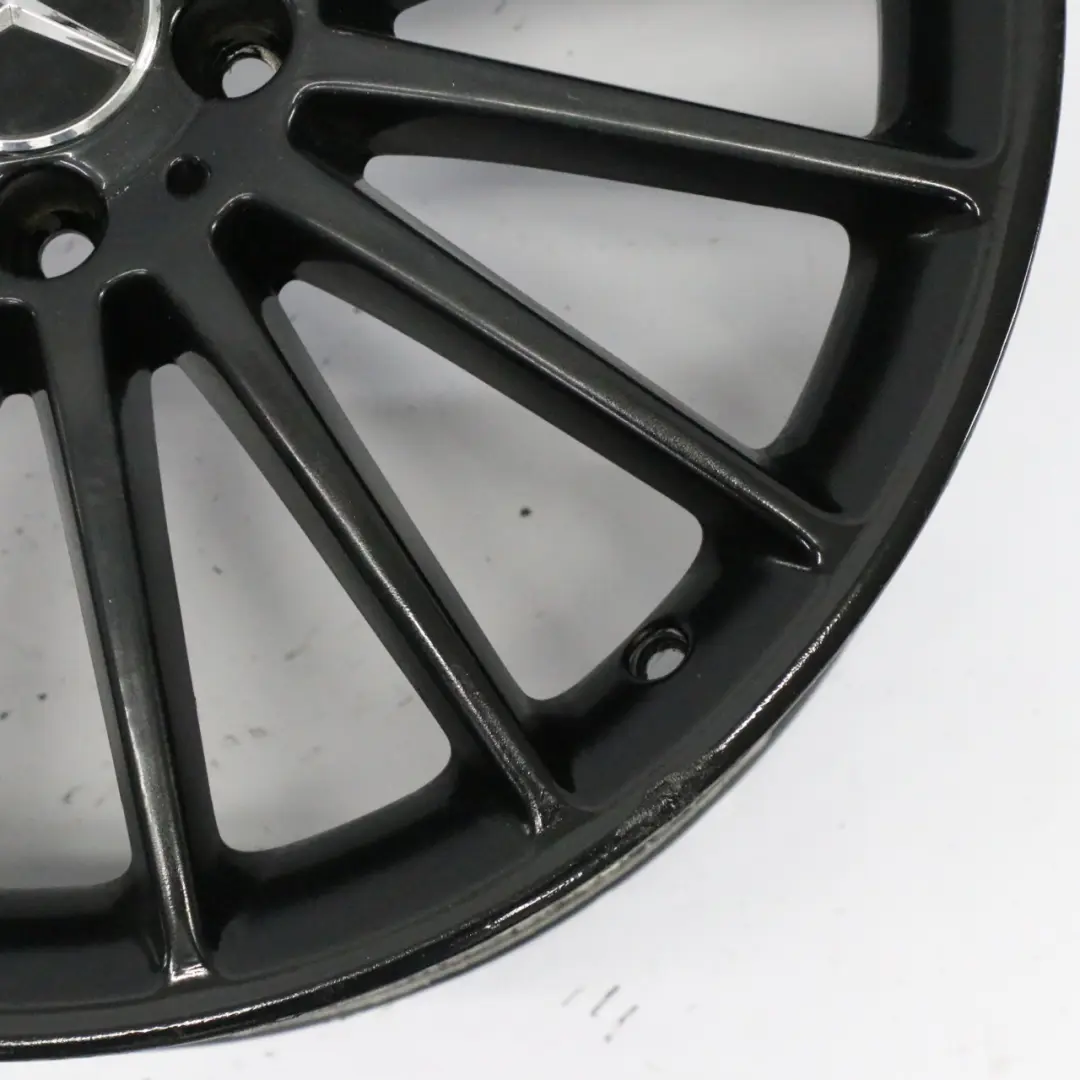Alloy Rim 19" 16 Spoke ET:48 8J to Mercedes C117 W176 AMG Black Wheel with Part number A1764010502 Mercedes C117 W176 AMG Black Wheel Alloy Rim 19" 16 Spoke ET:48 8J - SKU A1764010502-4 - Part number A1764010502
