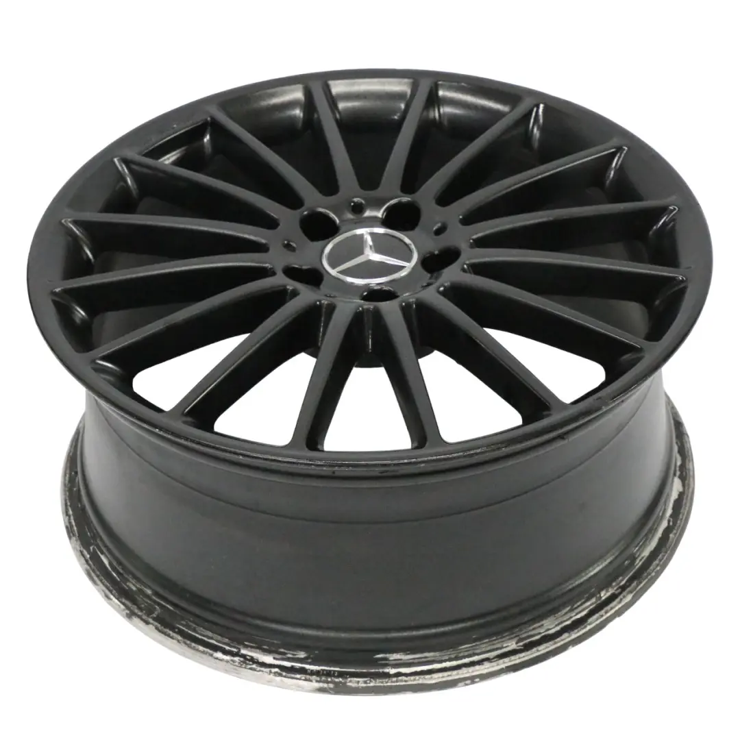 Alloy Rim 19" 16 Spoke ET:48 8J to Mercedes C117 W176 AMG Black Wheel with Part number A1764010502 Mercedes C117 W176 AMG Black Wheel Alloy Rim 19" 16 Spoke ET:48 8J - SKU A1764010502-4 - Part number A1764010502