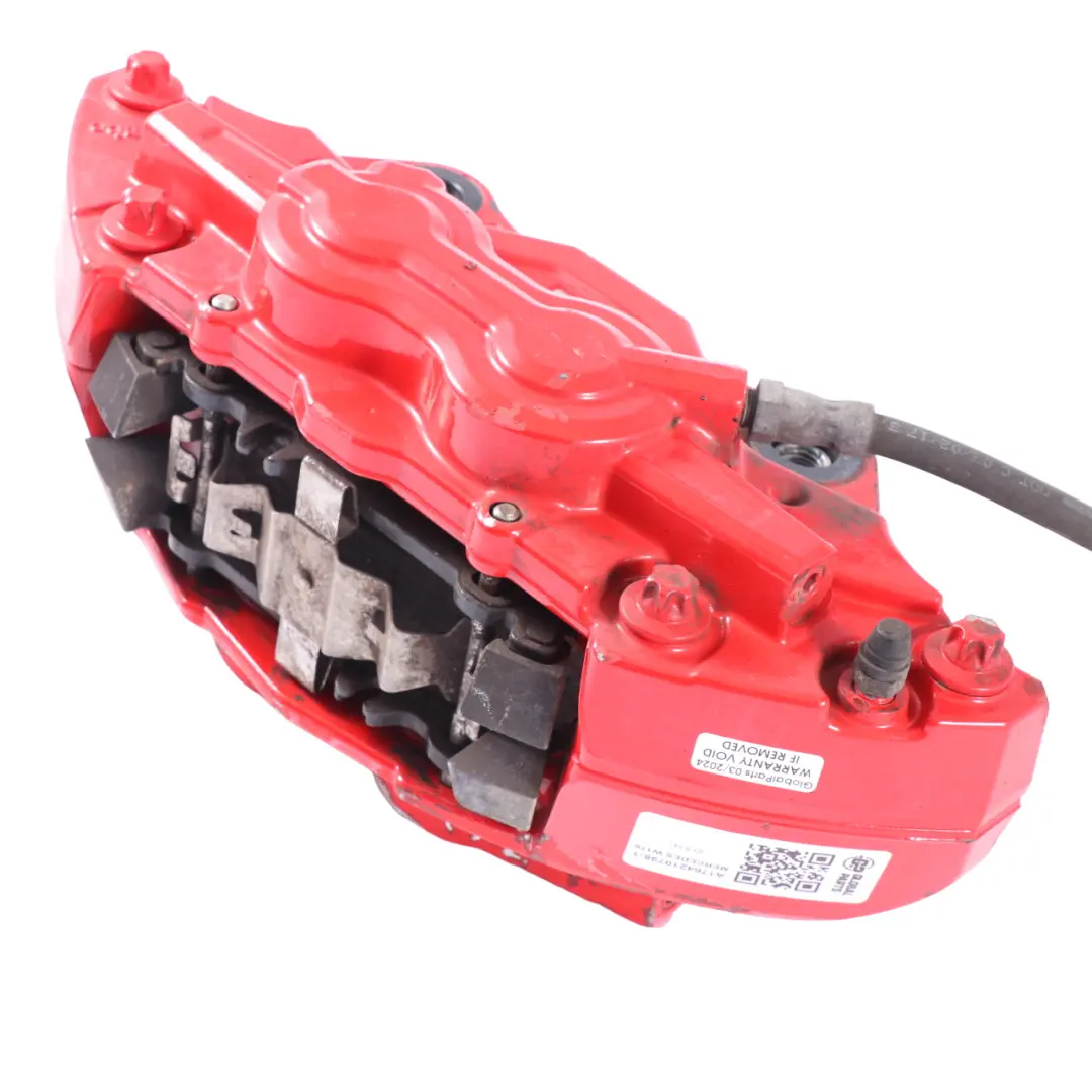 Benz W176 AMG A45 Front Left N/S Brembo Caliper 4-Pot Red to Mercedes with Part number A1764210798 Mercedes Benz W176 AMG A45 Front Left N/S Brembo Caliper 4-Pot Red - SKU A1764210798-1 - Part number A1764210798