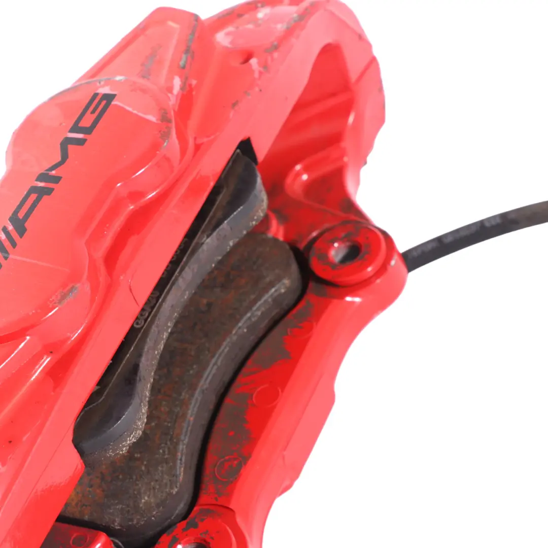 Benz W176 AMG A45 Front Left N/S Brembo Caliper 4-Pot Red to Mercedes with Part number A1764210798 Mercedes Benz W176 AMG A45 Front Left N/S Brembo Caliper 4-Pot Red - SKU A1764210798-1 - Part number A1764210798