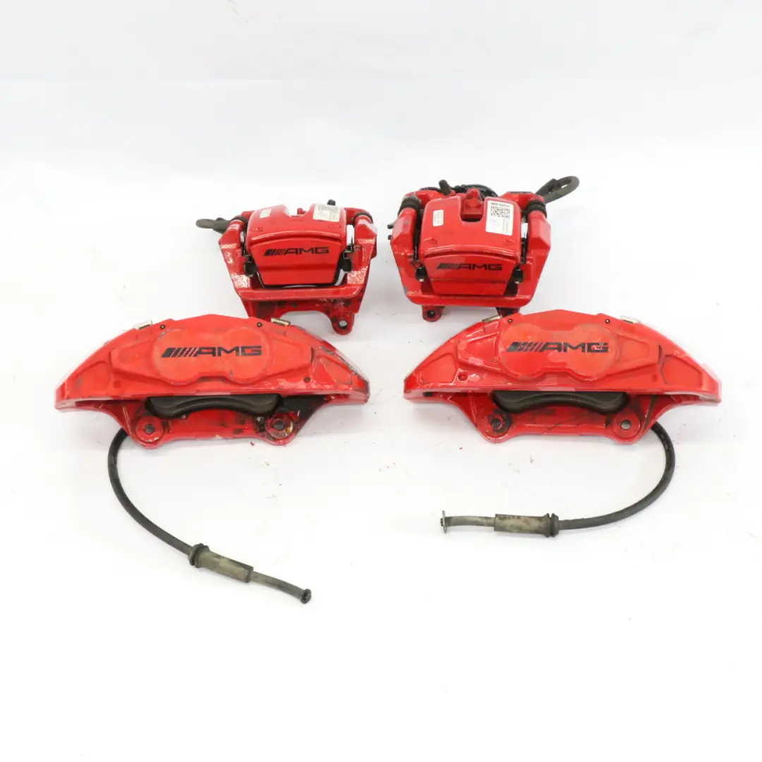 Brake Caliper Set Mercedes W176 AMG A45 Front Rear Left Right N/O/S Brembo Red to with Part number A1764210798 Brake Caliper Set Mercedes W176 AMG A45 Front Rear Left Right N/O/S Brembo Red - SKU A1764210798-2 - Part number A1764210798