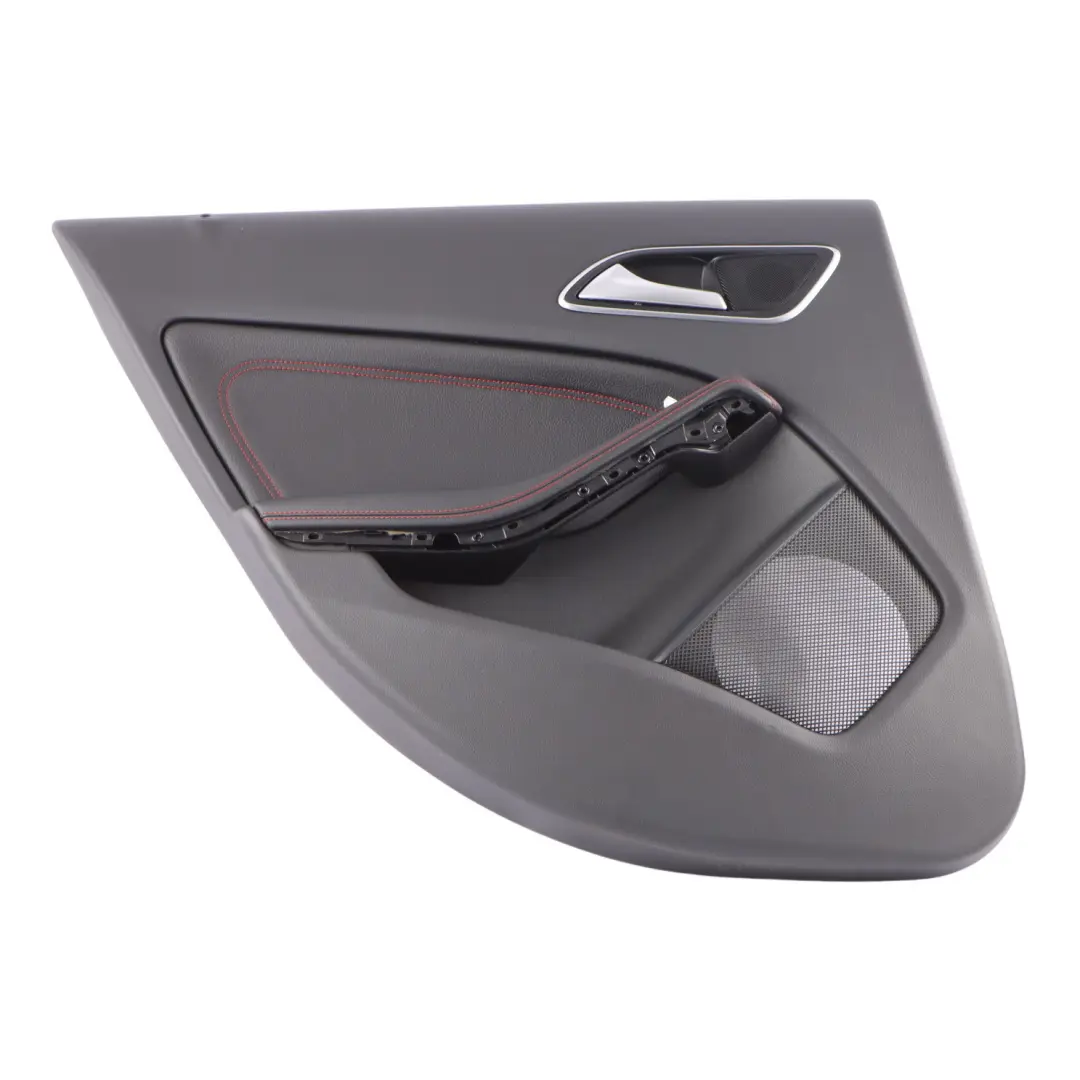 Door Card Trim Rear Left N/S Trim Panel Leather Red Thread to Mercedes W176 with Part number A1767303300 Mercedes W176 Door Card Trim Rear Left N/S Trim Panel Leather Red Thread - SKU A1767303300-3 - Part number A1767303300