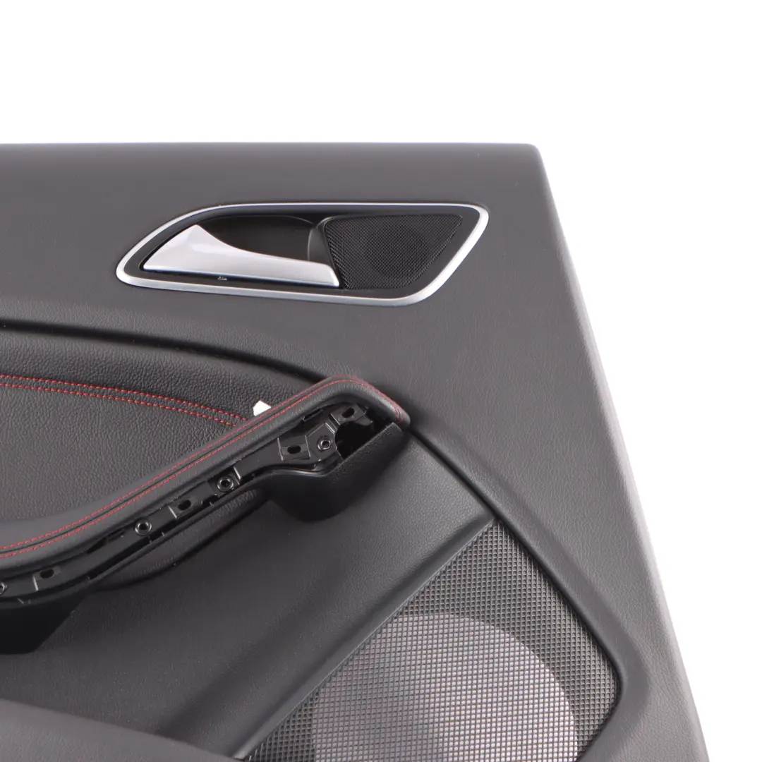 Door Card Trim Rear Left N/S Trim Panel Leather Red Thread to Mercedes W176 with Part number A1767303300 Mercedes W176 Door Card Trim Rear Left N/S Trim Panel Leather Red Thread - SKU A1767303300-3 - Part number A1767303300