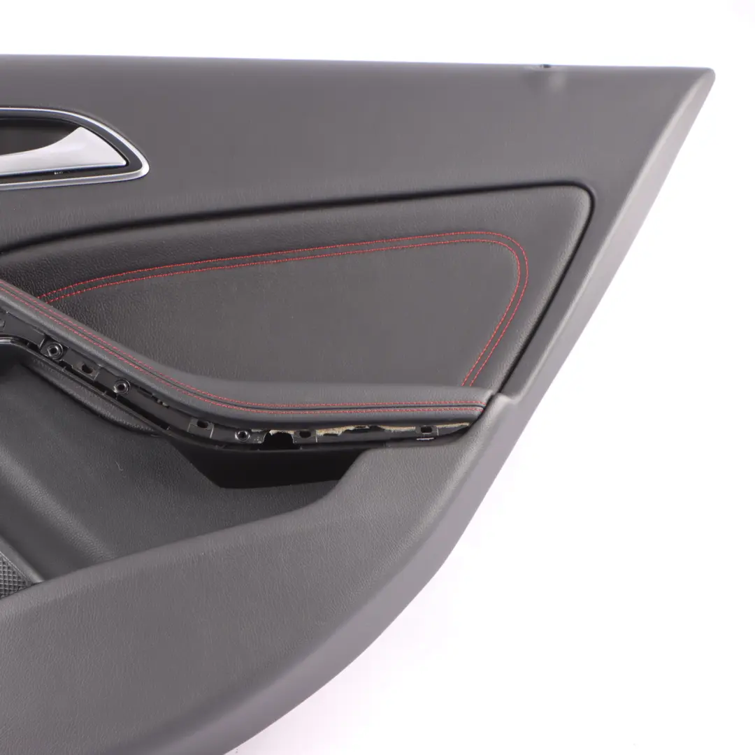Door Card Rear Right O/S Trim Panel Cover Leather Red Thread to Mercedes W176 with Part number A1767303400 Mercedes W176 Door Card Rear Right O/S Trim Panel Cover Leather Red Thread - SKU A1767303400-2 - Part number A1767303400