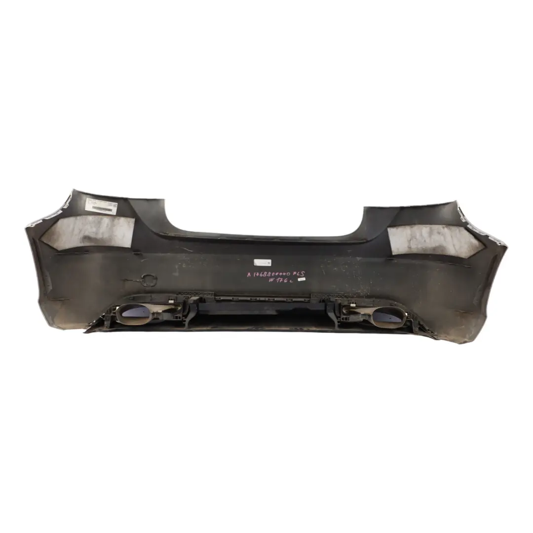 Bumper Rear Trim Panel Urban/Progressive Package Polar Silver 761 to Mercedes W176 with Part number A1768800000 Mercedes W176 Bumper Rear Trim Panel Urban/Progressive Package Polar Silver 761 - SKU A1768800000-PLS - Part number A1768800000