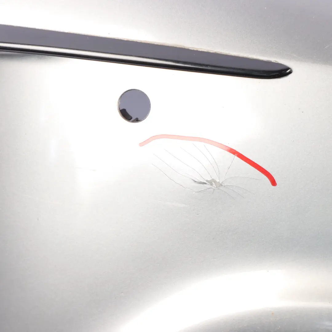 Bumper Rear Trim Panel Cover AMG Mountain Grey Metallic - 787 to Mercedes W176 with Part number A1768805840 Mercedes W176 Bumper Rear Trim Panel Cover AMG Mountain Grey Metallic - 787 - SKU A1768805840-MG - Part number A1768805840