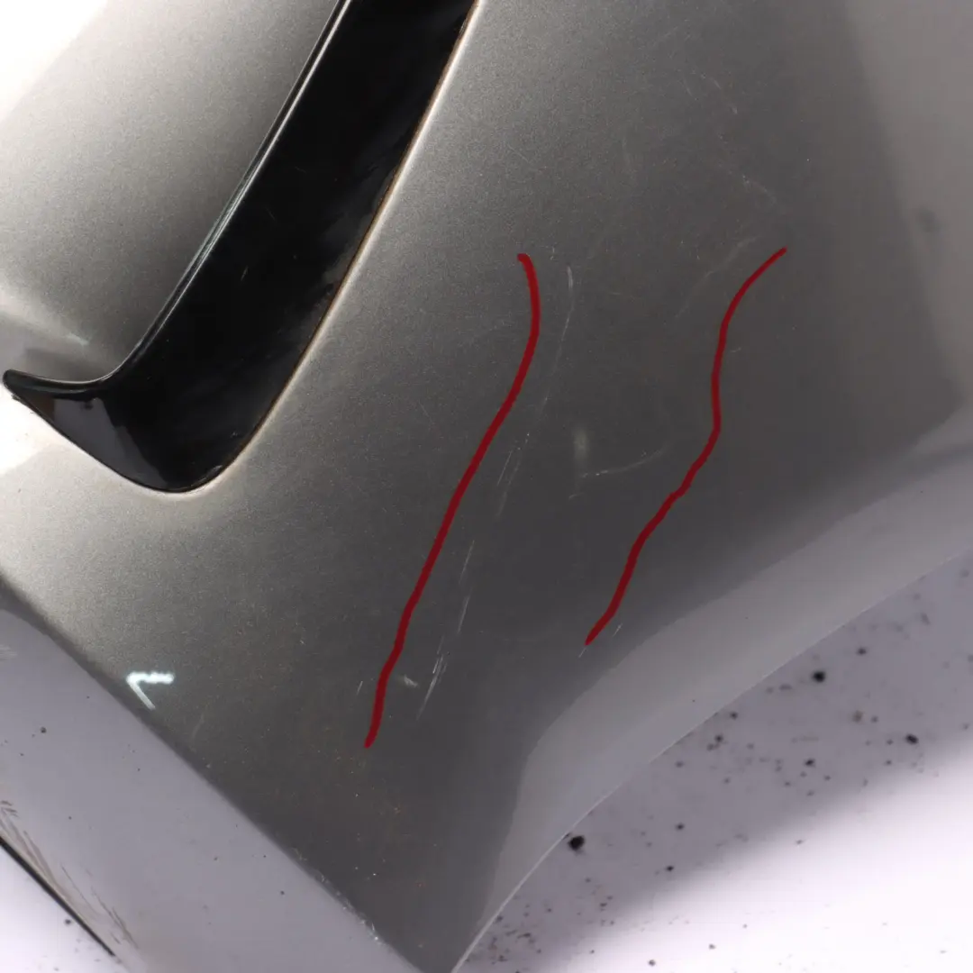 Bumper Rear Trim Panel Cover AMG Mountain Grey Metallic - 787 to Mercedes W176 with Part number A1768805840 Mercedes W176 Bumper Rear Trim Panel Cover AMG Mountain Grey Metallic - 787 - SKU A1768805840-MG - Part number A1768805840