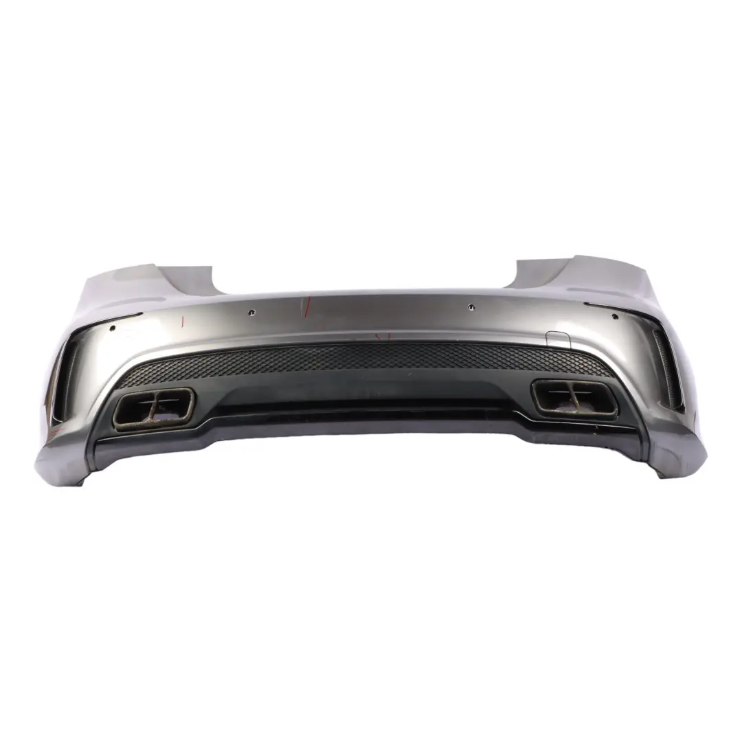 Bumper Rear Trim Panel Cover AMG Mountain Grey Metallic - 787 to Mercedes W176 with Part number A1768805840 Mercedes W176 Bumper Rear Trim Panel Cover AMG Mountain Grey Metallic - 787 - SKU A1768805840-MG - Part number A1768805840
