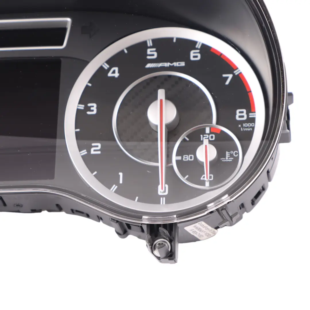 A45 AMG Instrument Cluster Speedo Clocks Automatic to Mercedes W176 with Part number A1769009702 Mercedes W176 A45 AMG Instrument Cluster Speedo Clocks Automatic - SKU A1769009702 - Part number A1769009702