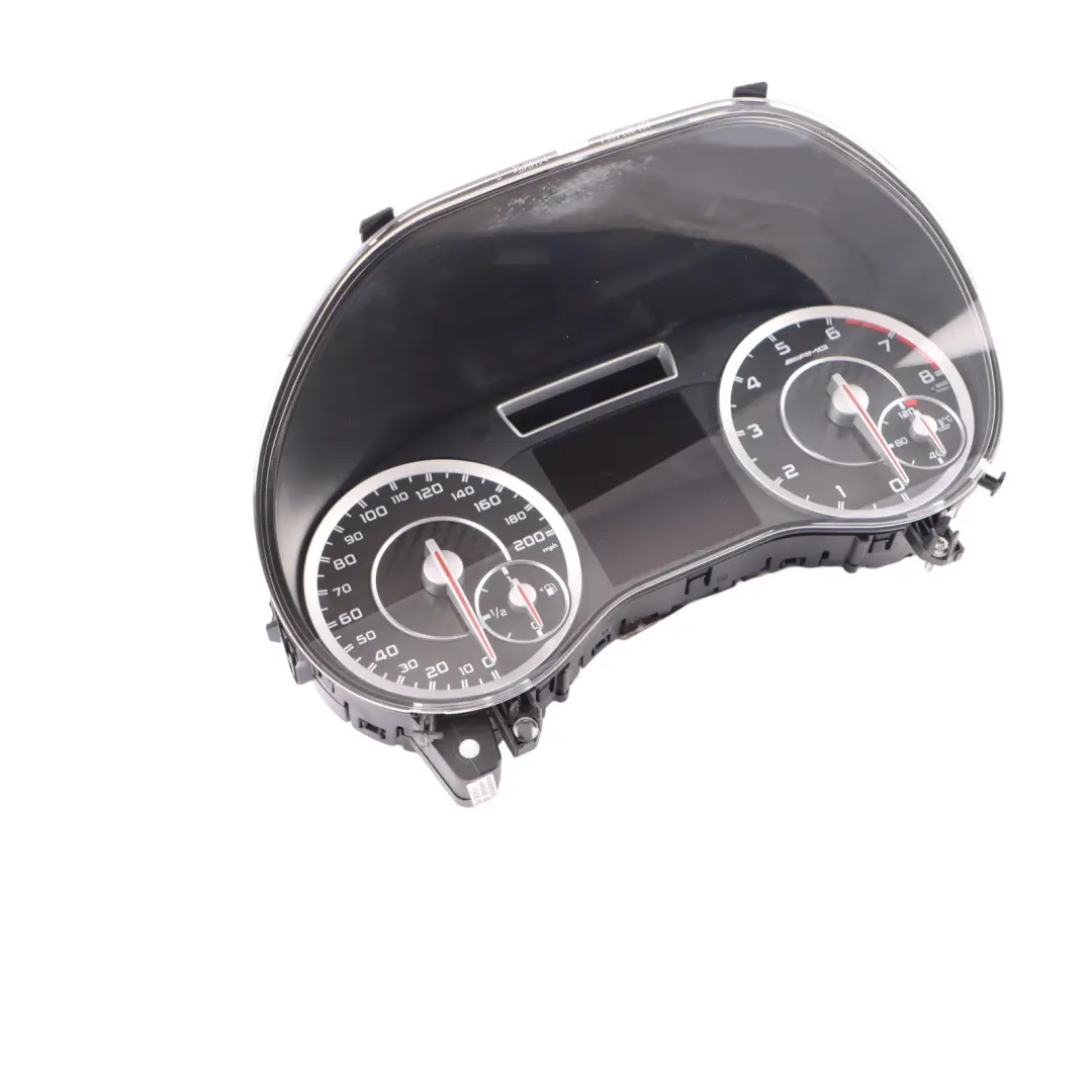 A45 AMG Instrument Cluster Speedo Clocks Automatic to Mercedes W176 with Part number A1769009702 Mercedes W176 A45 AMG Instrument Cluster Speedo Clocks Automatic - SKU A1769009702 - Part number A1769009702