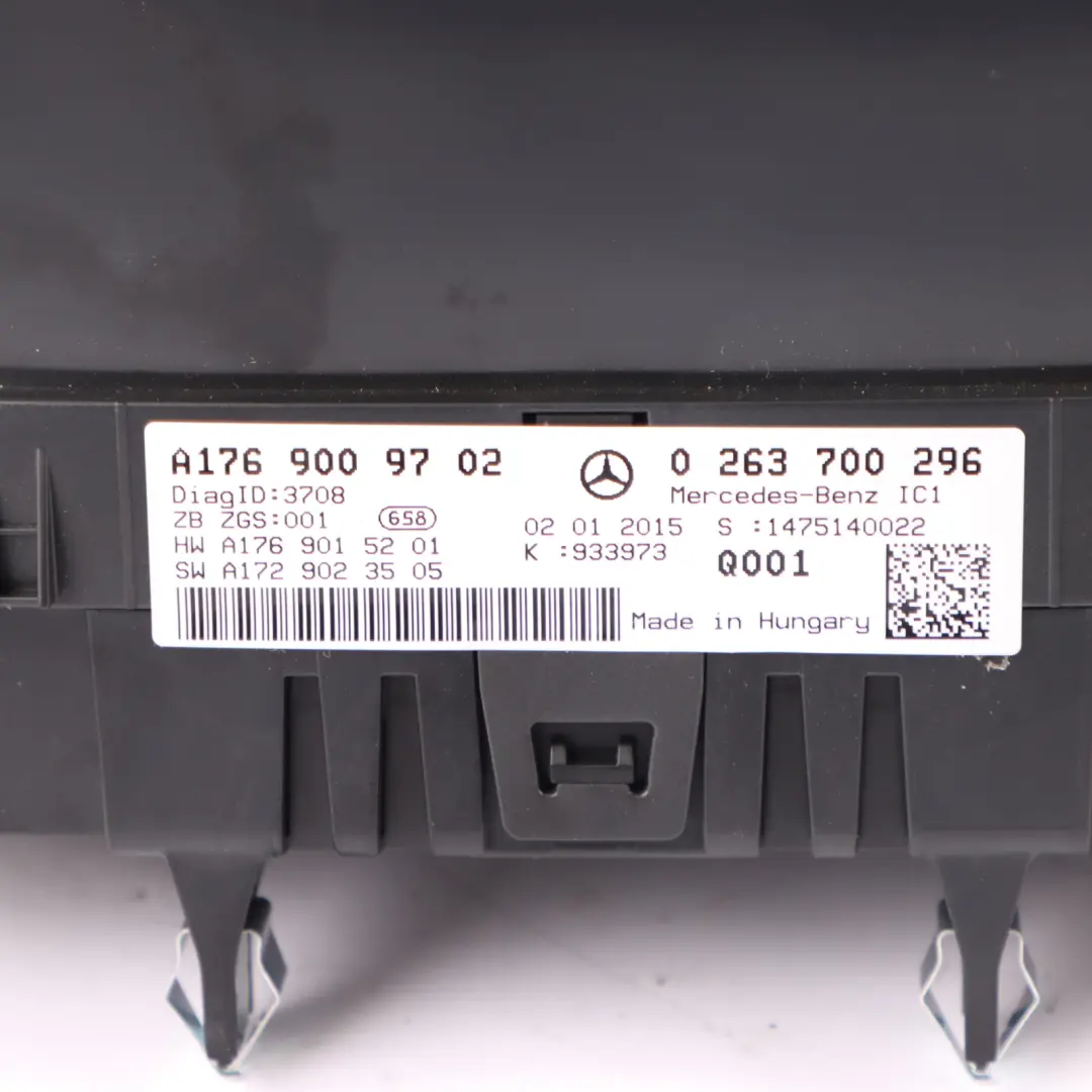 A45 AMG Instrument Cluster Speedo Clocks Automatic to Mercedes W176 with Part number A1769009702 Mercedes W176 A45 AMG Instrument Cluster Speedo Clocks Automatic - SKU A1769009702 - Part number A1769009702