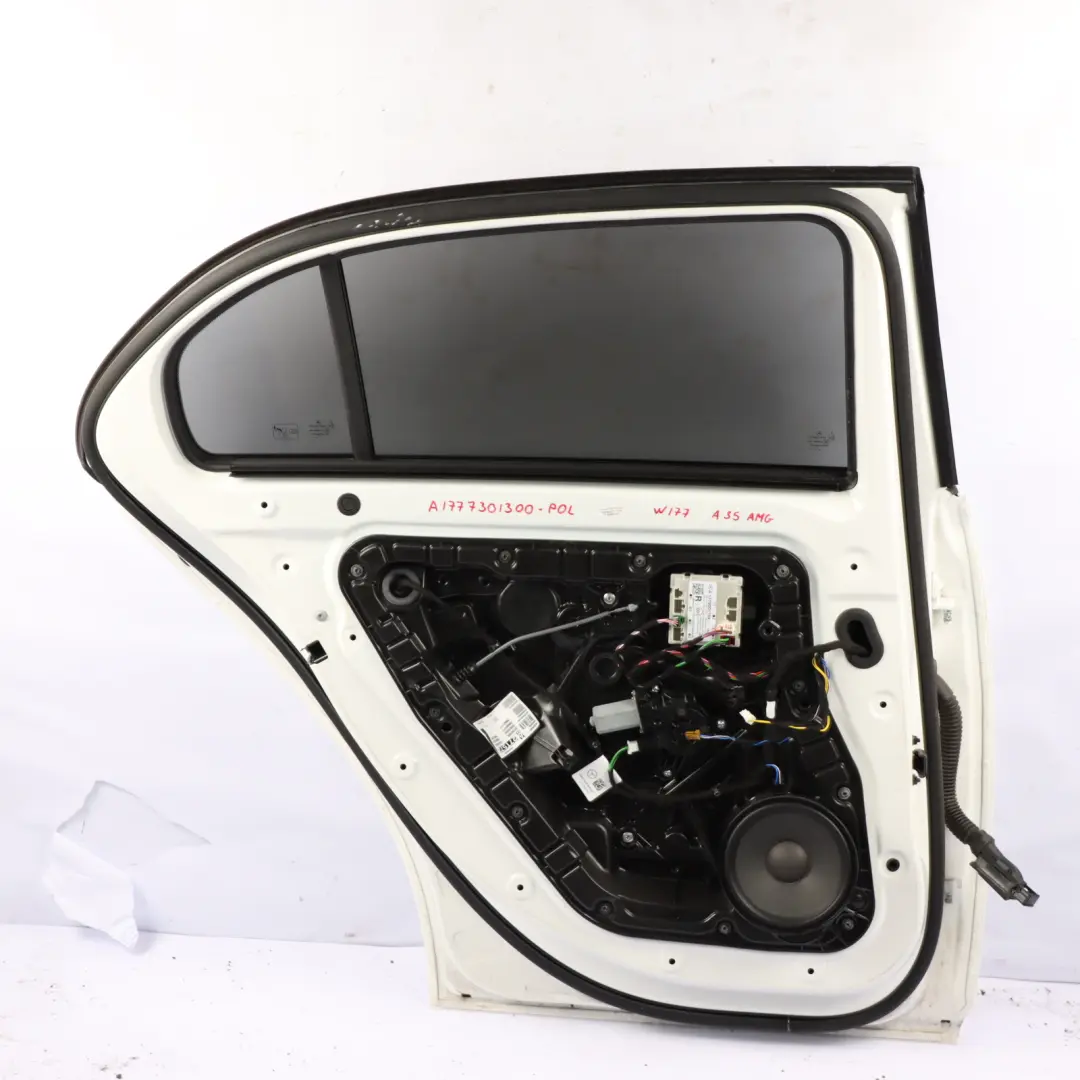 Door Rear Left N/S A-Class Polar White - 149 to Mercedes W177 with Part number A1777301300 Mercedes W177 Door Rear Left N/S A-Class Polar White - 149 - SKU A1777301300-POL - Part number A1777301300